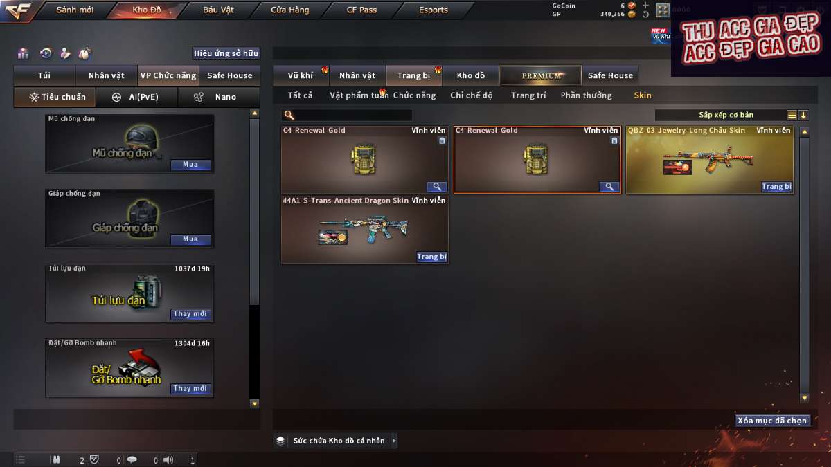 shop acc cf uy tin gia re